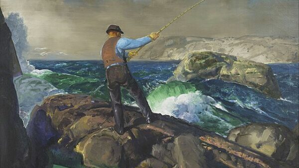 George, Bellows, Pescarul, 1917. Wikimedia Commons