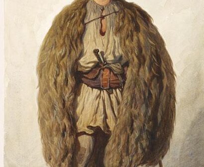 Théodore Valerio, Cioban român din Zăbalț, 1852. Wikimedia Commons